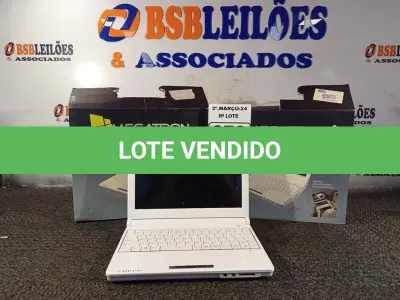 LOTE 370 - 02 NOTEBOOK’S MEGATRON. (NO ESTADO) ATENÇÃO! FAZER A VISITAÇÃO ANTES DE ARREMATAR, NÃO SABEMOS SE FUNCIONA. LEILÃO NÃO TEM GARANTIA E NEM DEVOLUÇÃO, SUJEITO A POSSÍVEIS AVARIAS VISÍVEIS/OCULTAS E/OU AUSÊNCIA DE COMPONENTES.
