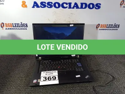 LOTE 369 - 01 NOTEBOOK MARCA LENOVO. (NO ESTADO) ATENÇÃO! FAZER A VISITAÇÃO ANTES DE ARREMATAR, NÃO SABEMOS SE FUNCIONA. LEILÃO NÃO TEM GARANTIA E NEM DEVOLUÇÃO, SUJEITO A POSSÍVEIS AVARIAS VISÍVEIS/OCULTAS E/OU AUSÊNCIA DE COMPONENTES.