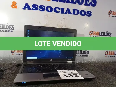 LOTE 332 - 01 NOTEBOOK MARCA HP. (NO ESTADO) ATENÇÃO! FAZER A VISITAÇÃO ANTES DE ARREMATAR, NÃO SABEMOS SE FUNCIONA. LEILÃO NÃO TEM GARANTIA E NEM DEVOLUÇÃO, SUJEITO A POSSÍVEIS AVARIAS VISÍVEIS/OCULTAS E/OU AUSÊNCIA DE COMPONENTES.