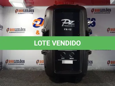 LOTE 447 - 01 CAIXA DE SOM PZ PROPASSIVE PRO ÁUDIO PX-12 (NOVA). (NO ESTADO) ATENÇÃO! FAZER A VISITAÇÃO ANTES DE ARREMATAR, NÃO SABEMOS SE FUNCIONA. LEILÃO NÃO TEM GARANTIA E NEM DEVOLUÇÃO, SUJEITO A POSSÍVEIS AVARIAS VISÍVEIS/OCULTAS E/OU AUSÊNCIA DE COMPONENTES.