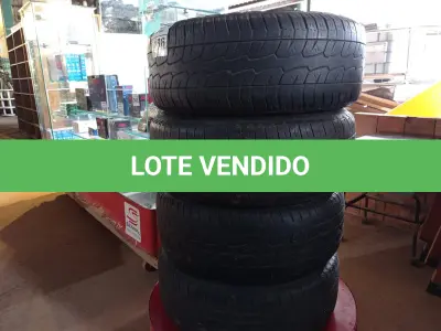 LOTE 486 - 04 RODAS DE LIGA LEVE DA AMAROCK COM PNEUS MEIA VIDA 265/60/18(NO ESTADO) ATENÇÃO! FAZER A VISITAÇÃO ANTES DE ARREMATAR, NÃO SABEMOS SE FUNCIONA. LEILÃO NÃO TEM GARANTIA E NEM DEVOLUÇÃO, SUJEITO A POSSÍVEIS AVARIAS VISÍVEIS/OCULTAS E/OU AUSÊNCIA DE COMPONENTES.