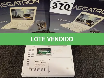 LOTE 370 - 02 NOTEBOOK’S MEGATRON. (NO ESTADO) ATENÇÃO! FAZER A VISITAÇÃO ANTES DE ARREMATAR, NÃO SABEMOS SE FUNCIONA. LEILÃO NÃO TEM GARANTIA E NEM DEVOLUÇÃO, SUJEITO A POSSÍVEIS AVARIAS VISÍVEIS/OCULTAS E/OU AUSÊNCIA DE COMPONENTES.