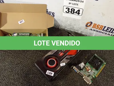 LOTE 384 - 02 PLACAS DE VÍDEO MARCAS E MODELOS DIVERSOS. (NO ESTADO) ATENÇÃO! FAZER A VISITAÇÃO ANTES DE ARREMATAR, NÃO SABEMOS SE FUNCIONA. LEILÃO NÃO TEM GARANTIA E NEM DEVOLUÇÃO, SUJEITO A POSSÍVEIS AVARIAS VISÍVEIS/OCULTAS E/OU AUSÊNCIA DE COMPONENTES.