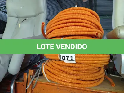 LOTE 071 - 03 ROLOS DE MANGUEIRA CORRUGADA. (NO ESTADO) ATENÇÃO! FAZER A VISITAÇÃO ANTES DE ARREMATAR, NÃO SABEMOS SE FUNCIONA. LEILÃO NÃO TEM GARANTIA E NEM DEVOLUÇÃO, SUJEITO A POSSÍVEIS AVARIAS VISÍVEIS/OCULTAS E/OU AUSÊNCIA DE COMPONENTES.