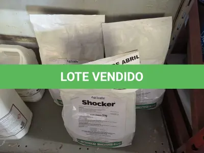 LOTE 053 - 15KG DE FUNGICIDA MICROBIOLÓGICO AGRIVALLE SHOCKER. (NO ESTADO) ATENÇÃO! FAZER A VISITAÇÃO ANTES DE ARREMATAR, NÃO SABEMOS SE FUNCIONA. LEILÃO NÃO TEM GARANTIA E NEM DEVOLUÇÃO, SUJEITO A POSSÍVEIS AVARIAS VISÍVEIS/OCULTAS E/OU AUSÊNCIA DE COMPONENTES.