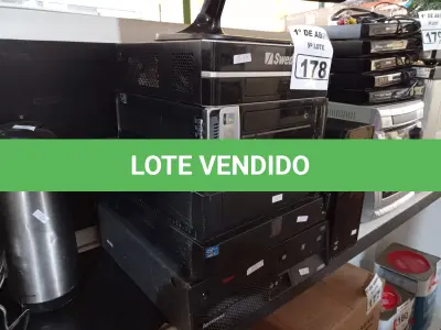 LOTE 178 - 05 CPU’S E 01 MONITOR MARCAS E MODELOS DIVERSOS PARA RETIRADA DE PEÇAS. (NO ESTADO) ATENÇÃO! FAZER A VISITAÇÃO ANTES DE ARREMATAR, NÃO SABEMOS SE FUNCIONA. LEILÃO NÃO TEM GARANTIA E NEM DEVOLUÇÃO, SUJEITO A POSSÍVEIS AVARIAS VISÍVEIS/OCULTAS E/OU AUSÊNCIA DE COMPONENTES.