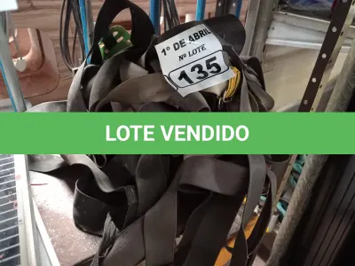 LOTE 135 - 05 CINTOS DE SEGURANÇA NO TRABALHO. (NO ESTADO) ATENÇÃO! FAZER A VISITAÇÃO ANTES DE ARREMATAR, NÃO SABEMOS SE FUNCIONA. LEILÃO NÃO TEM GARANTIA E NEM DEVOLUÇÃO, SUJEITO A POSSÍVEIS AVARIAS VISÍVEIS/OCULTAS E/OU AUSÊNCIA DE COMPONENTES.