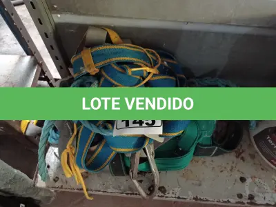 LOTE 145 - 05 CINTOS DE SEGURANÇA NO TRABALHO. (NO ESTADO) ATENÇÃO! FAZER A VISITAÇÃO ANTES DE ARREMATAR, NÃO SABEMOS SE FUNCIONA. LEILÃO NÃO TEM GARANTIA E NEM DEVOLUÇÃO, SUJEITO A POSSÍVEIS AVARIAS VISÍVEIS/OCULTAS E/OU AUSÊNCIA DE COMPONENTES.