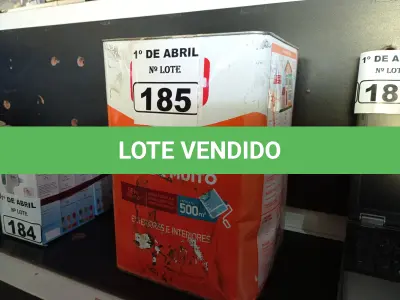 LOTE 185 - 01 LATA DE TINTA IQUINE DELANIL RENDE MUITO 18L FOSCO BASE “C”. (NO ESTADO) ATENÇÃO! FAZER A VISITAÇÃO ANTES DE ARREMATAR, NÃO SABEMOS SE FUNCIONA. LEILÃO NÃO TEM GARANTIA E NEM DEVOLUÇÃO, SUJEITO A POSSÍVEIS AVARIAS VISÍVEIS/OCULTAS E/OU AUSÊNCIA DE COMPONENTES.