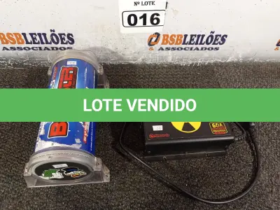 LOTE 016 - 01 FONTE USINA 60AMP E 01 CAPACITOR BOOSTER 3.5 FARAD. (NO ESTADO) ATENÇÃO! FAZER A VISITAÇÃO ANTES DE ARREMATAR, NÃO SABEMOS SE FUNCIONA. LEILÃO NÃO TEM GARANTIA E NEM DEVOLUÇÃO, SUJEITO A POSSÍVEIS AVARIAS VISÍVEIS/OCULTAS E/OU AUSÊNCIA DE COMPONENTES.