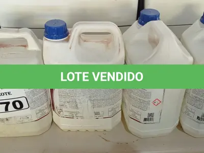 LOTE 170 - 20 LITROS DE CLOROCLEAN, LIMPADOR DESINFETANTE CLORADO PARA INDÚSTRIAS ALIMENTÍCIAS E AFINS. (NO ESTADO) ATENÇÃO! FAZER A VISITAÇÃO ANTES DE ARREMATAR, NÃO SABEMOS SE FUNCIONA. LEILÃO NÃO TEM GARANTIA E NEM DEVOLUÇÃO, SUJEITO A POSSÍVEIS AVARIAS VISÍVEIS/OCULTAS E/OU AUSÊNCIA DE COMPONENTES.
