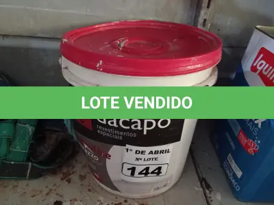 LOTE 144 - 01 BALDE DE CIMENTO QUEIMADO DACAPÓ 25KG. (NO ESTADO) ATENÇÃO! FAZER A VISITAÇÃO ANTES DE ARREMATAR, NÃO SABEMOS SE FUNCIONA. LEILÃO NÃO TEM GARANTIA E NEM DEVOLUÇÃO, SUJEITO A POSSÍVEIS AVARIAS VISÍVEIS/OCULTAS E/OU AUSÊNCIA DE COMPONENTES.