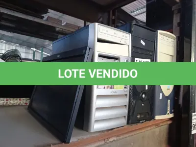 LOTE 076 - 03 CPU’S E 01 MONITOR MARCAS E MODELOS DIVERSOS PARA RETIRADA DE PEÇAS. (NO ESTADO) ATENÇÃO! FAZER A VISITAÇÃO ANTES DE ARREMATAR, NÃO SABEMOS SE FUNCIONA. LEILÃO NÃO TEM GARANTIA E NEM DEVOLUÇÃO, SUJEITO A POSSÍVEIS AVARIAS VISÍVEIS/OCULTAS E/OU AUSÊNCIA DE COMPONENTES.