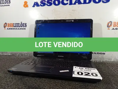 LOTE 020 - 01 NOTEBOOK MARCA MACHINES. (NO ESTADO) ATENÇÃO! FAZER A VISITAÇÃO ANTES DE ARREMATAR, NÃO SABEMOS SE FUNCIONA. LEILÃO NÃO TEM GARANTIA E NEM DEVOLUÇÃO, SUJEITO A POSSÍVEIS AVARIAS VISÍVEIS/OCULTAS E/OU AUSÊNCIA DE COMPONENTES.