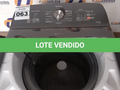 LOTE 063 - 01 MÁQUINA DE LAVAR ROUPAS BRASTEMP 12KG 220V MODELO: BWR12ABBNA20. (WASHER MACHINE) (NO ESTADO) BH1557S