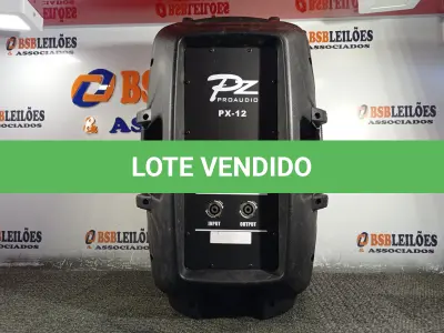 LOTE 050 - 01 CAIXA DE SOM PZ PROPASSIVE MODELO PX-12. (NO ESTADO) ATENÇÃO! FAZER A VISITAÇÃO ANTES DE ARREMATAR, NÃO SABEMOS SE FUNCIONA. LEILÃO NÃO TEM GARANTIA E NEM DEVOLUÇÃO, SUJEITO A POSSÍVEIS AVARIAS VISÍVEIS/OCULTAS E/OU AUSÊNCIA DE COMPONENTES.