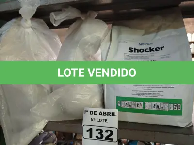 LOTE 132 - 15KG DE FUNGICIDA MICROBIOLÓGICO AGRIVALLE SHOCKER. (NO ESTADO) ATENÇÃO! FAZER A VISITAÇÃO ANTES DE ARREMATAR, NÃO SABEMOS SE FUNCIONA. LEILÃO NÃO TEM GARANTIA E NEM DEVOLUÇÃO, SUJEITO A POSSÍVEIS AVARIAS VISÍVEIS/OCULTAS E/OU AUSÊNCIA DE COMPONENTES.