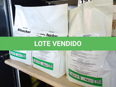 LOTE 195 - 15KG DE FUNGICIDA MICROBIOLÓGICO AGRIVALLE SHOCKER. (NO ESTADO) ATENÇÃO! FAZER A VISITAÇÃO ANTES DE ARREMATAR, NÃO SABEMOS SE FUNCIONA. LEILÃO NÃO TEM GARANTIA E NEM DEVOLUÇÃO, SUJEITO A POSSÍVEIS AVARIAS VISÍVEIS/OCULTAS E/OU AUSÊNCIA DE COMPONENTES.