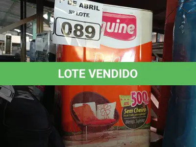 LOTE 089 - 01 LATA DE TINTA IQUINE DELANIL RENDE MUITO 18L FOSCO BASE “C”. (NO ESTADO) ATENÇÃO! FAZER A VISITAÇÃO ANTES DE ARREMATAR, NÃO SABEMOS SE FUNCIONA. LEILÃO NÃO TEM GARANTIA E NEM DEVOLUÇÃO, SUJEITO A POSSÍVEIS AVARIAS VISÍVEIS/OCULTAS E/OU AUSÊNCIA DE COMPONENTES.