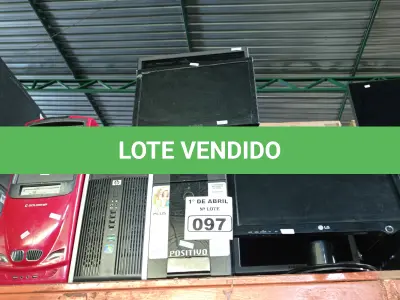 LOTE 097 - 03 CPU’S E 08 MONITORES MARCAS E MODELOS DIVERSOS PARA RETIRADA DE PEÇAS. (NO ESTADO) ATENÇÃO! FAZER A VISITAÇÃO ANTES DE ARREMATAR, NÃO SABEMOS SE FUNCIONA. LEILÃO NÃO TEM GARANTIA E NEM DEVOLUÇÃO, SUJEITO A POSSÍVEIS AVARIAS VISÍVEIS/OCULTAS E/OU AUSÊNCIA DE COMPONENTES.