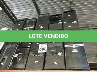 LOTE 096 - 10 CPU’S MARCAS E MODELOS DIVERSOS PARA RETIRADA DE PEÇAS. (NO ESTADO) ATENÇÃO! FAZER A VISITAÇÃO ANTES DE ARREMATAR, NÃO SABEMOS SE FUNCIONA. LEILÃO NÃO TEM GARANTIA E NEM DEVOLUÇÃO, SUJEITO A POSSÍVEIS AVARIAS VISÍVEIS/OCULTAS E/OU AUSÊNCIA DE COMPONENTES.