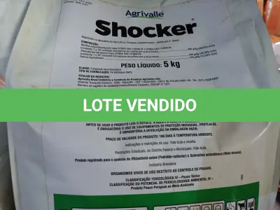 LOTE 132 - 15KG DE FUNGICIDA MICROBIOLÓGICO AGRIVALLE SHOCKER. (NO ESTADO) ATENÇÃO! FAZER A VISITAÇÃO ANTES DE ARREMATAR, NÃO SABEMOS SE FUNCIONA. LEILÃO NÃO TEM GARANTIA E NEM DEVOLUÇÃO, SUJEITO A POSSÍVEIS AVARIAS VISÍVEIS/OCULTAS E/OU AUSÊNCIA DE COMPONENTES.