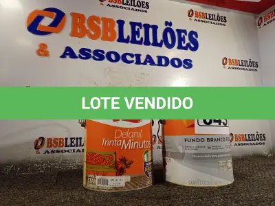 LOTE 043 - 01 GALÃO DE ESMALTE SINTÉTICO IQUINE AZUL DEL REY 3,6L E 01 GALÃO DE COMPLEMENTO NIVELADOR PARA MADEIRA FUNDO BRANCO FOSCO 3,6. (NO ESTADO) ATENÇÃO! FAZER A VISITAÇÃO ANTES DE ARREMATAR, NÃO SABEMOS SE FUNCIONA. LEILÃO NÃO TEM GARANTIA E NEM DEVOLUÇÃO, SUJEITO A POSSÍVEIS AVARIAS VISÍVEIS/OCULTAS E/OU AUSÊNCIA DE COMPONENTES.