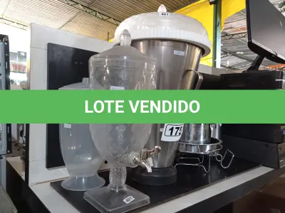 LOTE 175 - 02 CRISTALEIRAS, 01 BOLEIRA, 01 GARRAFA DE CAFÉ, 01 PANELA, 01 FONDUE INCOMPLETO E 01 COPO DE LIQUIDIFICADOR INDUSTRIAL. (NO ESTADO) ATENÇÃO! FAZER A VISITAÇÃO ANTES DE ARREMATAR, NÃO SABEMOS SE FUNCIONA. LEILÃO NÃO TEM GARANTIA E NEM DEVOLUÇÃO, SUJEITO A POSSÍVEIS AVARIAS VISÍVEIS/OCULTAS E/OU AUSÊNCIA DE COMPONENTES.