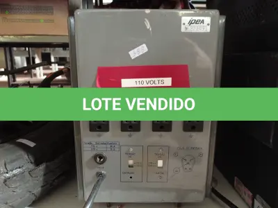 LOTE 087 - 01 AUTOTRANSFORMADOR MODELO KCE 3000. (NO ESTADO) ATENÇÃO! FAZER A VISITAÇÃO ANTES DE ARREMATAR, NÃO SABEMOS SE FUNCIONA. LEILÃO NÃO TEM GARANTIA E NEM DEVOLUÇÃO, SUJEITO A POSSÍVEIS AVARIAS VISÍVEIS/OCULTAS E/OU AUSÊNCIA DE COMPONENTES.