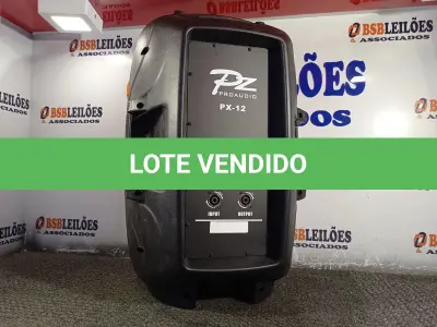 LOTE 152 - 01 CAIXA DE SOM PZ PROPASSIVE MODELO PX-12. (NO ESTADO) ATENÇÃO! FAZER A VISITAÇÃO ANTES DE ARREMATAR, NÃO SABEMOS SE FUNCIONA. LEILÃO NÃO TEM GARANTIA E NEM DEVOLUÇÃO, SUJEITO A POSSÍVEIS AVARIAS VISÍVEIS/OCULTAS E/OU AUSÊNCIA DE COMPONENTES.