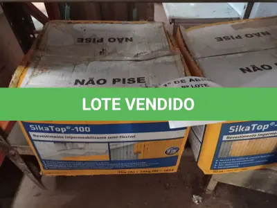 LOTE 127 - 02 CAIXAS DE SIKA TOP 100, REVESTIMENTO IMPERMEABILIZANTE SEMI-FLEXIVEL. (NO ESTADO) ATENÇÃO! FAZER A VISITAÇÃO ANTES DE ARREMATAR, NÃO SABEMOS SE FUNCIONA. LEILÃO NÃO TEM GARANTIA E NEM DEVOLUÇÃO, SUJEITO A POSSÍVEIS AVARIAS VISÍVEIS/OCULTAS E/OU AUSÊNCIA DE COMPONENTES.