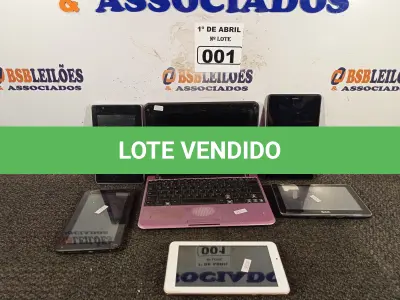 LOTE 001 - 01 NETBOOK E 05 TABLETS MARCAS E MODELOS DIVERSOS PARA RETIRADA DE PEÇAS. (NO ESTADO) ATENÇÃO! FAZER A VISITAÇÃO ANTES DE ARREMATAR, NÃO SABEMOS SE FUNCIONA. LEILÃO NÃO TEM GARANTIA E NEM DEVOLUÇÃO, SUJEITO A POSSÍVEIS AVARIAS VISÍVEIS/OCULTAS E/OU AUSÊNCIA DE COMPONENTES.