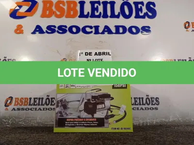 LOTE 002 - 01 COMPRESSOR DE AR PORTÁTIL 12V 150PSI. (NO ESTADO) ATENÇÃO! FAZER A VISITAÇÃO ANTES DE ARREMATAR, NÃO SABEMOS SE FUNCIONA. LEILÃO NÃO TEM GARANTIA E NEM DEVOLUÇÃO, SUJEITO A POSSÍVEIS AVARIAS VISÍVEIS/OCULTAS E/OU AUSÊNCIA DE COMPONENTES.