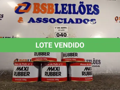 LOTE 040 - 05 LATAS DE MASSA DE POLIS Nº2 490G. (NO ESTADO) ATENÇÃO! FAZER A VISITAÇÃO ANTES DE ARREMATAR, NÃO SABEMOS SE FUNCIONA. LEILÃO NÃO TEM GARANTIA E NEM DEVOLUÇÃO, SUJEITO A POSSÍVEIS AVARIAS VISÍVEIS/OCULTAS E/OU AUSÊNCIA DE COMPONENTES.
