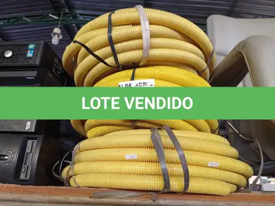 LOTE 074 - 03 ROLOS DE MANGUEIRA CORRUGADA. (NO ESTADO) ATENÇÃO! FAZER A VISITAÇÃO ANTES DE ARREMATAR, NÃO SABEMOS SE FUNCIONA. LEILÃO NÃO TEM GARANTIA E NEM DEVOLUÇÃO, SUJEITO A POSSÍVEIS AVARIAS VISÍVEIS/OCULTAS E/OU AUSÊNCIA DE COMPONENTES.