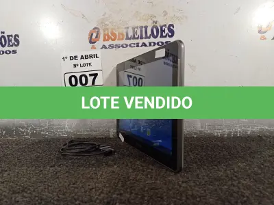 LOTE 007 - 01 TABLET SAMSUNG TAB2 TELA DE 10” COM CABO. (NO ESTADO) ATENÇÃO! FAZER A VISITAÇÃO ANTES DE ARREMATAR, NÃO SABEMOS SE FUNCIONA. LEILÃO NÃO TEM GARANTIA E NEM DEVOLUÇÃO, SUJEITO A POSSÍVEIS AVARIAS VISÍVEIS/OCULTAS E/OU AUSÊNCIA DE COMPONENTES.