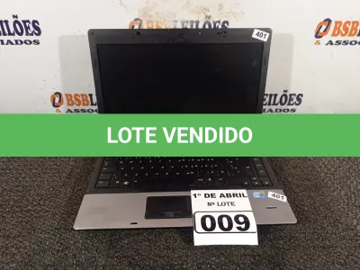 LOTE 009 - 01 NOTEBOOK MARCA HP. (NO ESTADO) ATENÇÃO! FAZER A VISITAÇÃO ANTES DE ARREMATAR, NÃO SABEMOS SE FUNCIONA. LEILÃO NÃO TEM GARANTIA E NEM DEVOLUÇÃO, SUJEITO A POSSÍVEIS AVARIAS VISÍVEIS/OCULTAS E/OU AUSÊNCIA DE COMPONENTES.