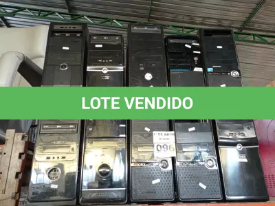 LOTE 096 - 10 CPU’S MARCAS E MODELOS DIVERSOS PARA RETIRADA DE PEÇAS. (NO ESTADO) ATENÇÃO! FAZER A VISITAÇÃO ANTES DE ARREMATAR, NÃO SABEMOS SE FUNCIONA. LEILÃO NÃO TEM GARANTIA E NEM DEVOLUÇÃO, SUJEITO A POSSÍVEIS AVARIAS VISÍVEIS/OCULTAS E/OU AUSÊNCIA DE COMPONENTES.