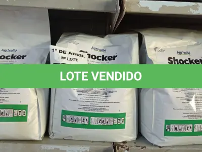 LOTE 142 - 15KG DE FUNGICIDA MICROBIOLÓGICO AGRIVALLE SHOCKER. (NO ESTADO) ATENÇÃO! FAZER A VISITAÇÃO ANTES DE ARREMATAR, NÃO SABEMOS SE FUNCIONA. LEILÃO NÃO TEM GARANTIA E NEM DEVOLUÇÃO, SUJEITO A POSSÍVEIS AVARIAS VISÍVEIS/OCULTAS E/OU AUSÊNCIA DE COMPONENTES.
