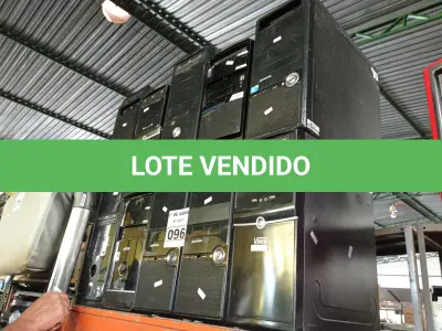 LOTE 096 - 10 CPU’S MARCAS E MODELOS DIVERSOS PARA RETIRADA DE PEÇAS. (NO ESTADO) ATENÇÃO! FAZER A VISITAÇÃO ANTES DE ARREMATAR, NÃO SABEMOS SE FUNCIONA. LEILÃO NÃO TEM GARANTIA E NEM DEVOLUÇÃO, SUJEITO A POSSÍVEIS AVARIAS VISÍVEIS/OCULTAS E/OU AUSÊNCIA DE COMPONENTES.