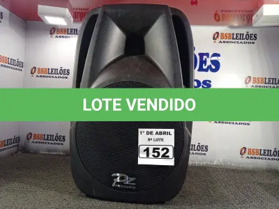 LOTE 152 - 01 CAIXA DE SOM PZ PROPASSIVE MODELO PX-12. (NO ESTADO) ATENÇÃO! FAZER A VISITAÇÃO ANTES DE ARREMATAR, NÃO SABEMOS SE FUNCIONA. LEILÃO NÃO TEM GARANTIA E NEM DEVOLUÇÃO, SUJEITO A POSSÍVEIS AVARIAS VISÍVEIS/OCULTAS E/OU AUSÊNCIA DE COMPONENTES.
