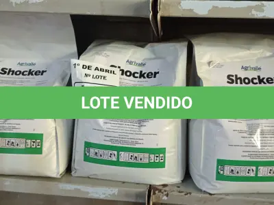 LOTE 142 - 15KG DE FUNGICIDA MICROBIOLÓGICO AGRIVALLE SHOCKER. (NO ESTADO) ATENÇÃO! FAZER A VISITAÇÃO ANTES DE ARREMATAR, NÃO SABEMOS SE FUNCIONA. LEILÃO NÃO TEM GARANTIA E NEM DEVOLUÇÃO, SUJEITO A POSSÍVEIS AVARIAS VISÍVEIS/OCULTAS E/OU AUSÊNCIA DE COMPONENTES.