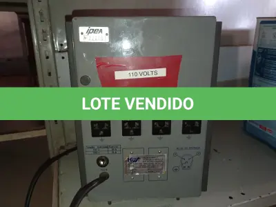 LOTE 048 - 01 AUTOTRANSFORMADOR MODELO KCE 3000. (NO ESTADO) ATENÇÃO! FAZER A VISITAÇÃO ANTES DE ARREMATAR, NÃO SABEMOS SE FUNCIONA. LEILÃO NÃO TEM GARANTIA E NEM DEVOLUÇÃO, SUJEITO A POSSÍVEIS AVARIAS VISÍVEIS/OCULTAS E/OU AUSÊNCIA DE COMPONENTES.