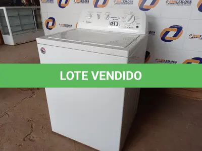 LOTE 013 - 01 MÁQUINA DE LAVAR ROUPAS WHIRLPOOL IMPORTADO. (WASHER MACHINE) (NO ESTADO) AV9837J