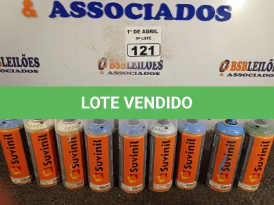 LOTE 121 - 08 TUBOS DE SPRAY SUVINIL CORES DIVERSAS. (NO ESTADO) ATENÇÃO! FAZER A VISITAÇÃO ANTES DE ARREMATAR, NÃO SABEMOS SE FUNCIONA. LEILÃO NÃO TEM GARANTIA E NEM DEVOLUÇÃO, SUJEITO A POSSÍVEIS AVARIAS VISÍVEIS/OCULTAS E/OU AUSÊNCIA DE COMPONENTES.