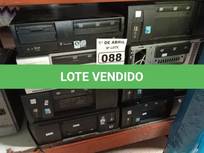 LOTE 088 - 08 CPU’S MARCAS E MODELOS DIVERSOS PARA RETIRADA DE PEÇAS. (NO ESTADO) ATENÇÃO! FAZER A VISITAÇÃO ANTES DE ARREMATAR, NÃO SABEMOS SE FUNCIONA. LEILÃO NÃO TEM GARANTIA E NEM DEVOLUÇÃO, SUJEITO A POSSÍVEIS AVARIAS VISÍVEIS/OCULTAS E/OU AUSÊNCIA DE COMPONENTES.