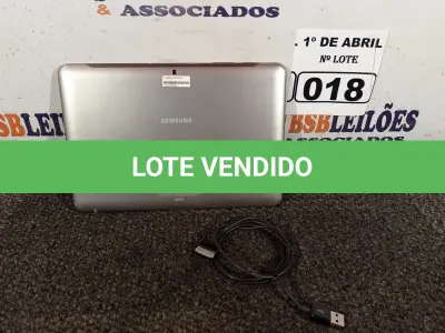 LOTE 018 - 01 TABLET SAMSUNG TAB2 TELA DE 10” COM CABO. (NO ESTADO) ATENÇÃO! FAZER A VISITAÇÃO ANTES DE ARREMATAR, NÃO SABEMOS SE FUNCIONA. LEILÃO NÃO TEM GARANTIA E NEM DEVOLUÇÃO, SUJEITO A POSSÍVEIS AVARIAS VISÍVEIS/OCULTAS E/OU AUSÊNCIA DE COMPONENTES.