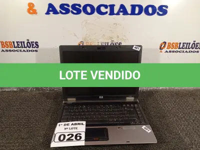 LOTE 026 - 01 NOTEBOOK MARCA HP. (NO ESTADO) ATENÇÃO! FAZER A VISITAÇÃO ANTES DE ARREMATAR, NÃO SABEMOS SE FUNCIONA. LEILÃO NÃO TEM GARANTIA E NEM DEVOLUÇÃO, SUJEITO A POSSÍVEIS AVARIAS VISÍVEIS/OCULTAS E/OU AUSÊNCIA DE COMPONENTES.