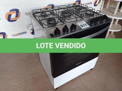 LOTE 011 - 01 FOGÃO 05 BOCAS BRASTEMP 110/220V. (STOV 5 FLAMES) (NO ESTADO) AV9815F