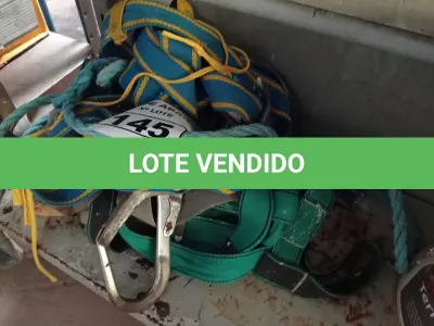 LOTE 145 - 05 CINTOS DE SEGURANÇA NO TRABALHO. (NO ESTADO) ATENÇÃO! FAZER A VISITAÇÃO ANTES DE ARREMATAR, NÃO SABEMOS SE FUNCIONA. LEILÃO NÃO TEM GARANTIA E NEM DEVOLUÇÃO, SUJEITO A POSSÍVEIS AVARIAS VISÍVEIS/OCULTAS E/OU AUSÊNCIA DE COMPONENTES.
